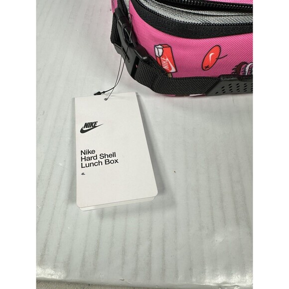 Nike Swoosh Hard Shell Lunch Box 4L Pink Ice Cream Insulated School Bag NEW - Picture 5 of 7